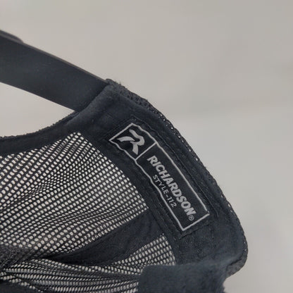 Irby Excavation Snapback Trucker Hat Black OS Adjustable Mesh Back Richardson