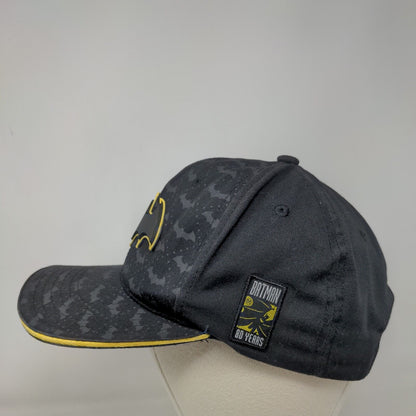 Batman 80 Years Snapback Hat Black One Size Adjustable Vent Holes