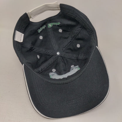 Golftown USA Spin Doctor Strapback Hat Black One Size Adjustable Embroidered