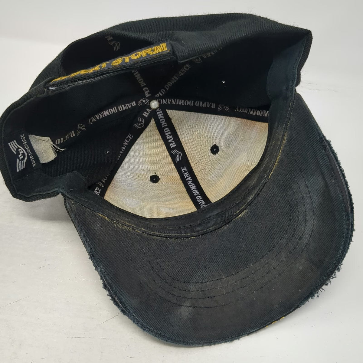 Rapid Dominance Baseball Cap Black One Size Desert Storm Veteran Ribbon Hat