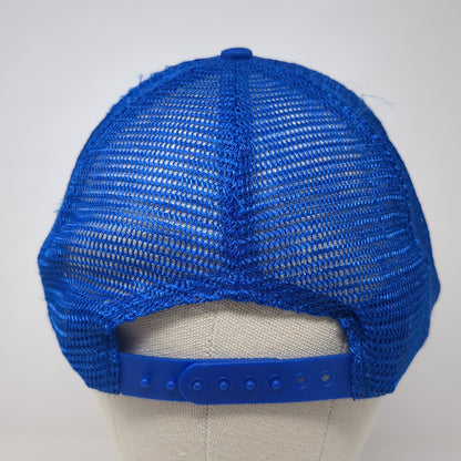 I'd Slap You But S*** Splatters Trucker Hat Blue One Size Adjustable Mesh Back