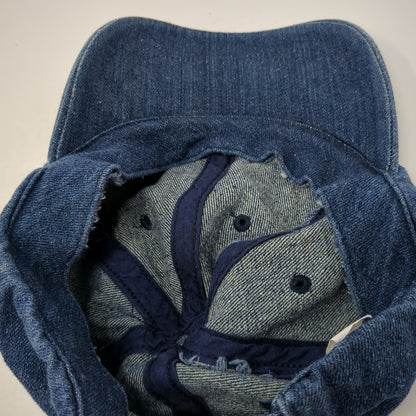 Unbranded Strapback Hat Solid Blue One Size Adjustable Denim Blank
