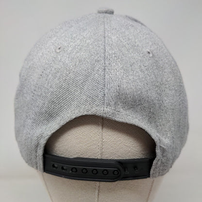 Hustle Snapback Hat Gray One Size Adjustable Embroidered 6 Panel Sole Addiction