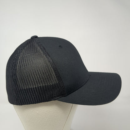 Hanging Arrow Fitted Trucker Hat Black Medium Lightweight 6 Panel Port Authority