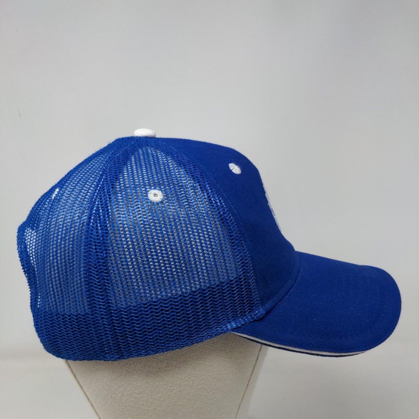 Thorntons Snapback Trucker Hat Blue OS Adjustable Mesh Embroidered Back Otto