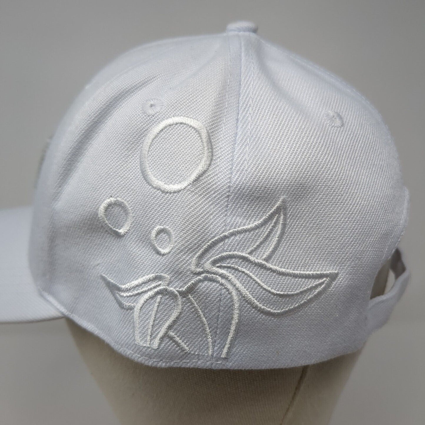 EBCREATE Patch Slideback Hat White One Size Adjustable Embroidered