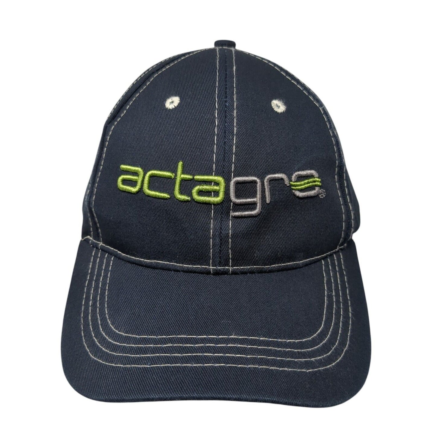 Actagro Strapback Hat Blue One Size Adjustable Embroidered 6 Panel