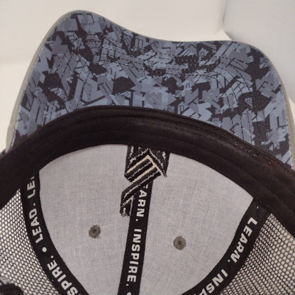 Mission43 Snapback Mesh Back Trucker Hat Gray OSFA Embroidered Logo