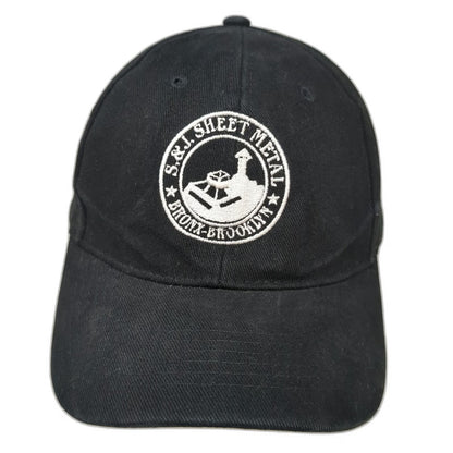 S.&J. Sheet Metal Bronx Brooklyn Baseball Cap Black One Size Strapback Logo Hat