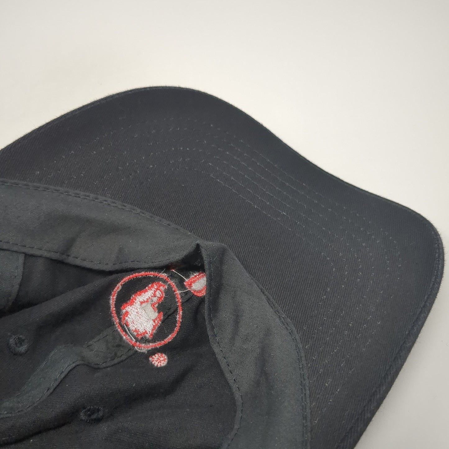 Red Devil Strapback Hat Black One Size Adjustable Embroidered 6 Panel