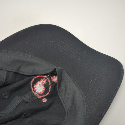 Red Devil Strapback Hat Black One Size Adjustable Embroidered 6 Panel