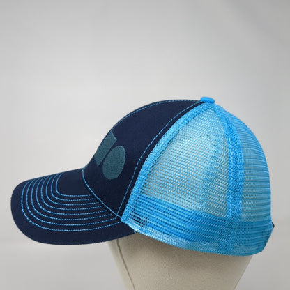 Idaho Strapback Trucker Hat Blue One Size Adjustable Embroidered Mesh Back