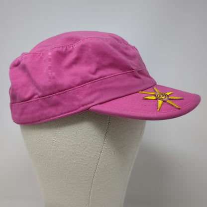 SKY Army Cap Pink One Size Cotton Embroidered Sun Yellow Purple Strapback Hat
