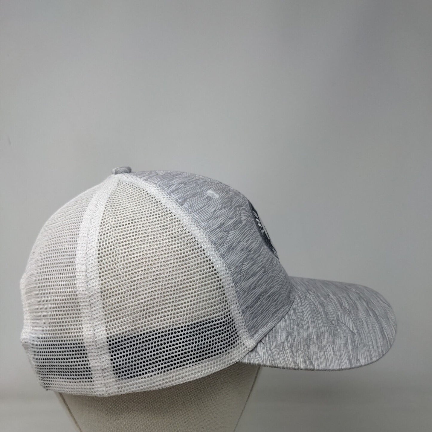 The Amelia River Club Snapback Trucker Hat Gray OS Classic Fit Mesh Back Ahead