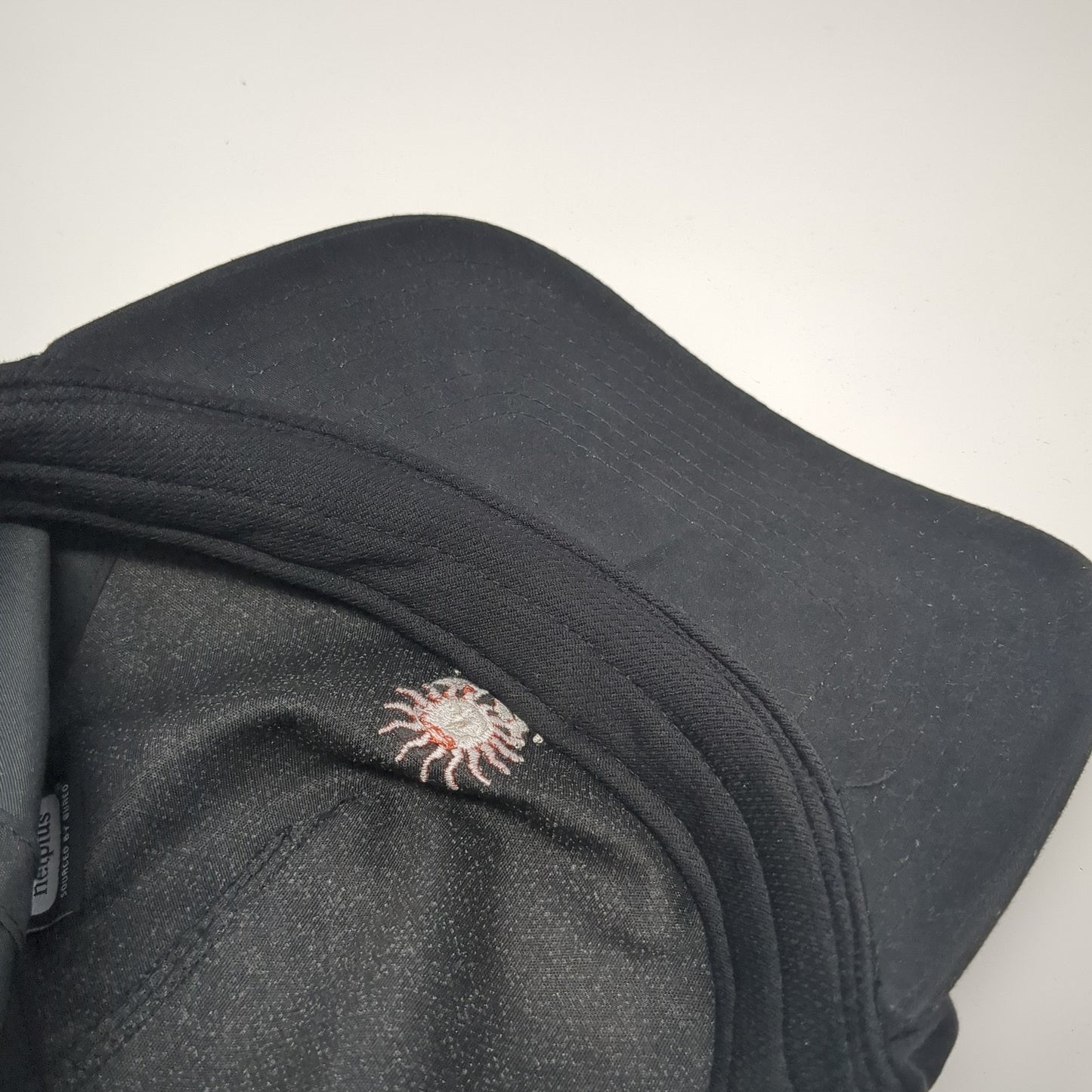 Flaming Peace Sign Snapback Hat Black One Size Adjustable Embroidered Quiksilver