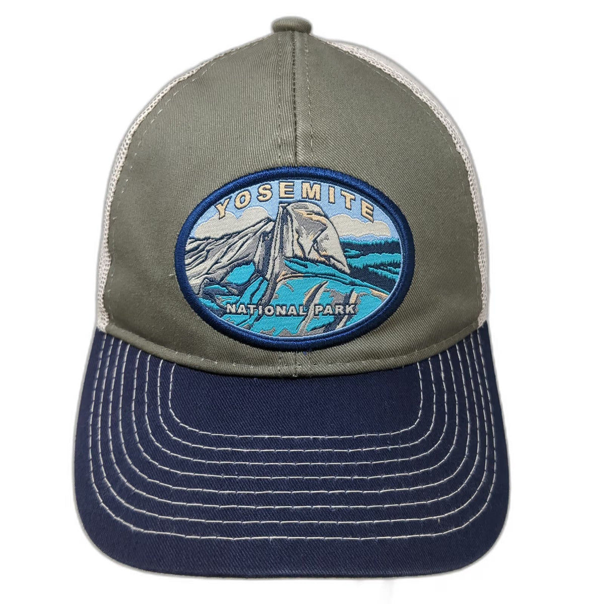 Trucker Hat Green Blue One Size Yosemite National Park Half Dome Mesh Back Hat