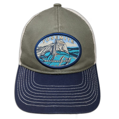 Trucker Hat Green Blue One Size Yosemite National Park Half Dome Mesh Back Hat