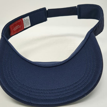 American Needle Visor Blue One Size Winged Foot Golf Clubs Embroidered Hat