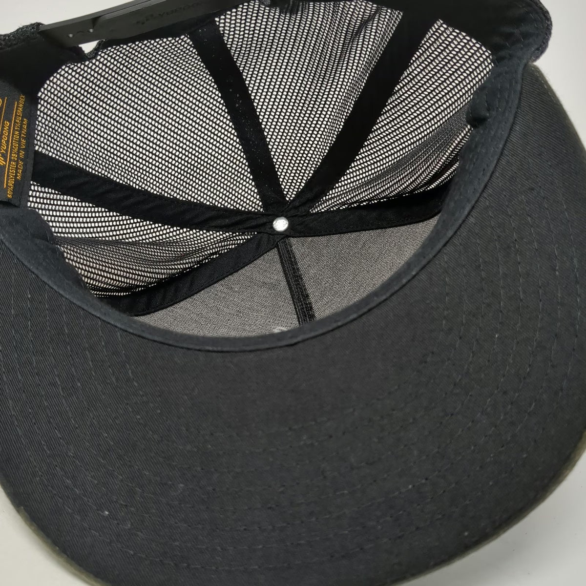Yupoong Trucker Hat Black One Size Mesh Multicam Flat Bill TOOBS Distribution