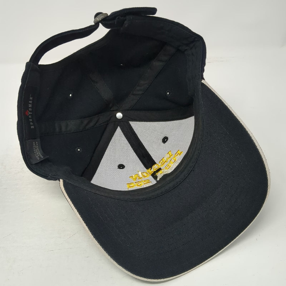 Sportsman Baseball Cap Black OSFM Slideback Cotton Legion Post 255 Ridge MD hat