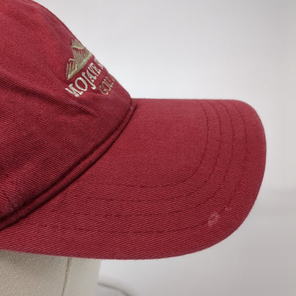 Mojave Resort Golf Club Strapback Hat Red One Size Adjustable Embroidered Pukka