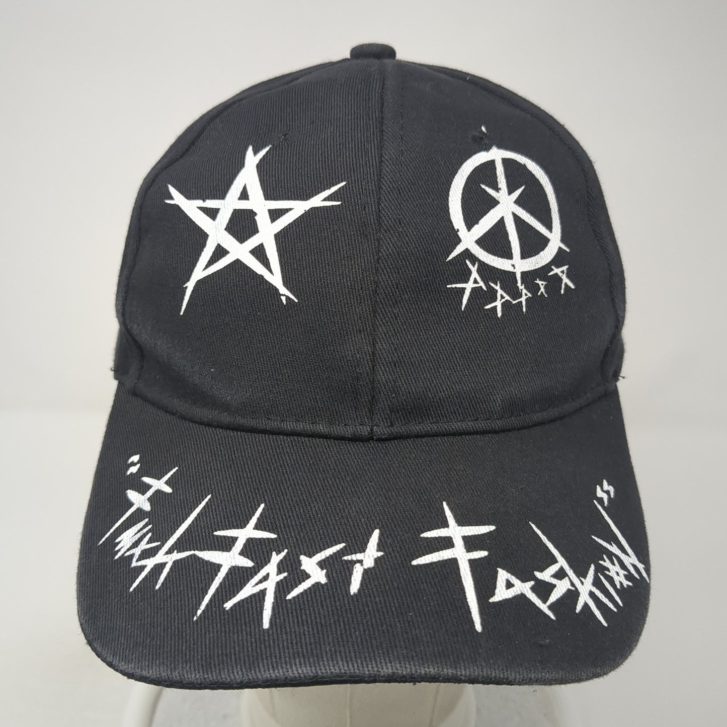 SMFK Slideback Hat Black One Size Adjustable Star Logo 6 Panel Outdoor