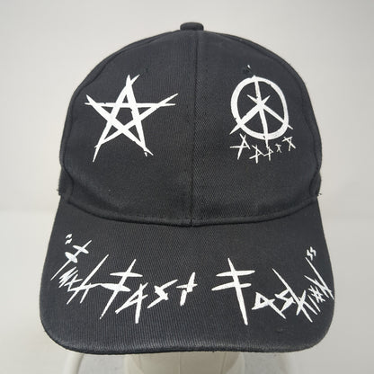 SMFK Slideback Hat Black One Size Adjustable Star Logo 6 Panel Outdoor