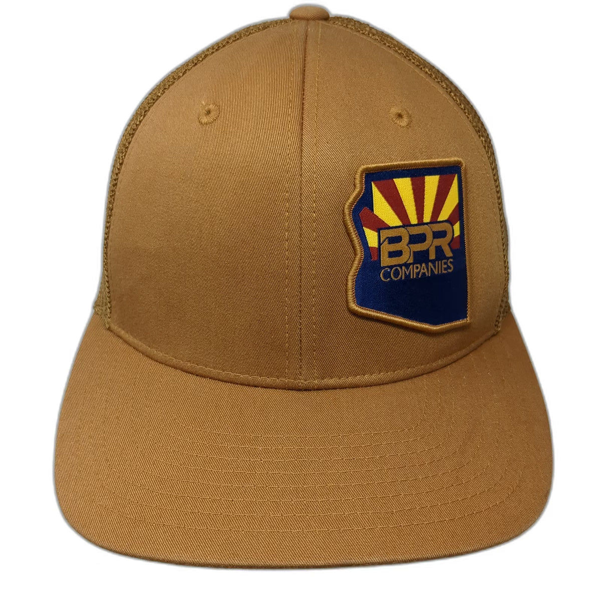 Yupoong Baseball Cap Brown One Size Mesh Flexfit Arizona BPR Companies Hat