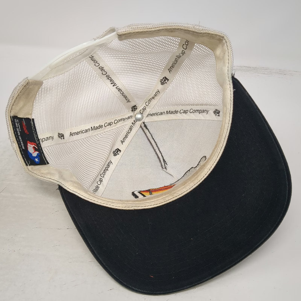 Hooey American Made Cap Co Buffalo Star Gray Brown One Size Trucker Hat Snapback