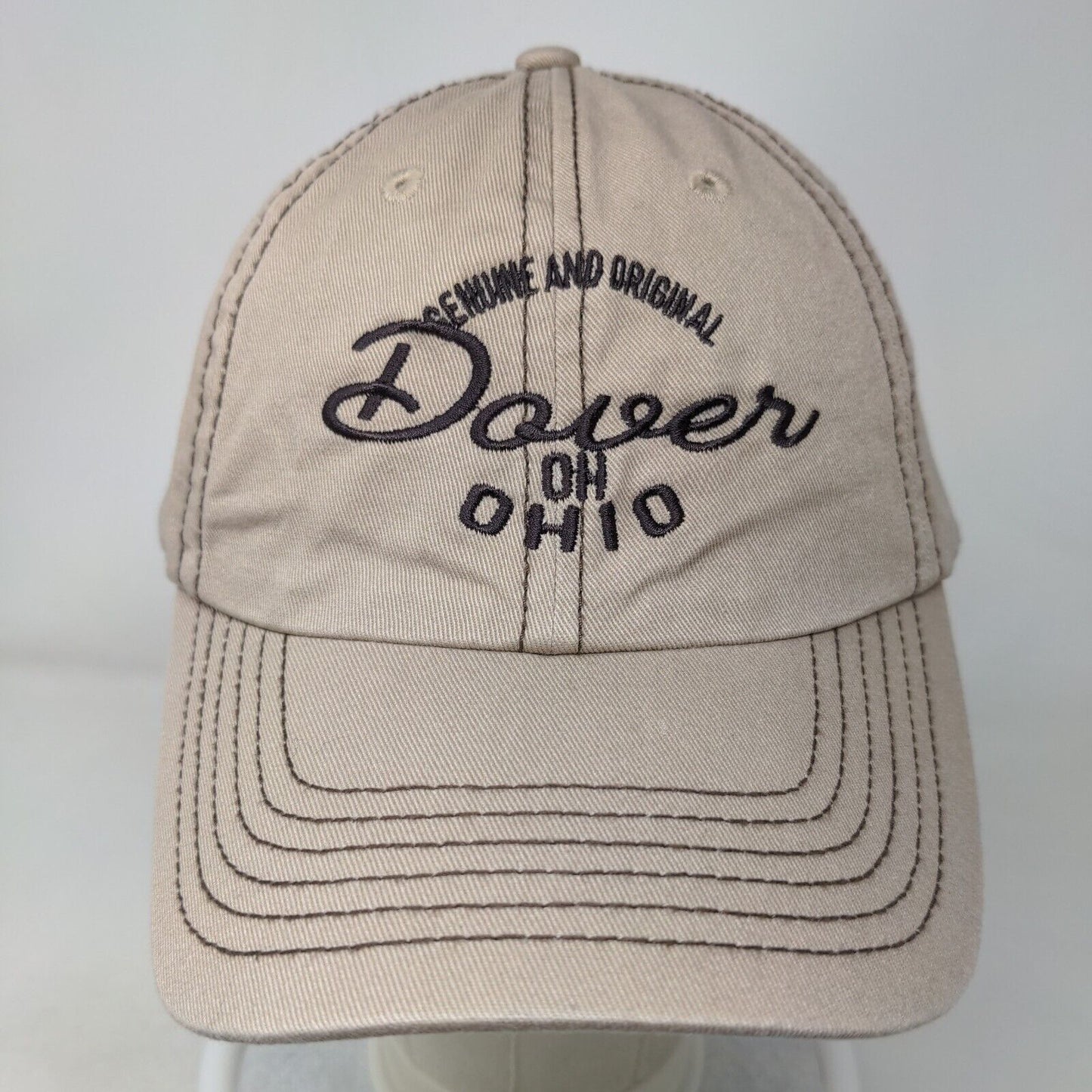 Dover Ohio Genuine and Original Slideback Hat Tan One Size Embroidered 6 Panel