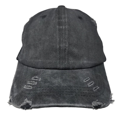 Unbranded Strapback Mesh Back Trucker Hat Gray One Size Adjustable Blank