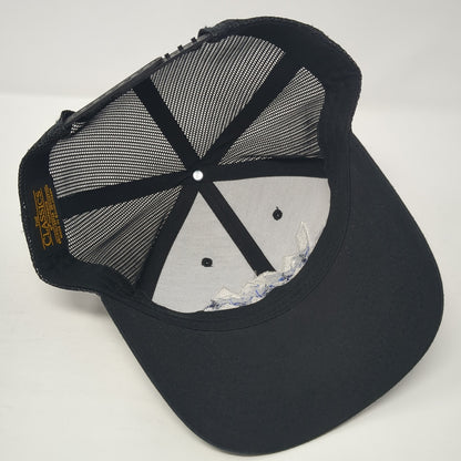 WM Western Mountain Est 1972 Snapback Trucker Hat Black OS Mesh Back Yupoong