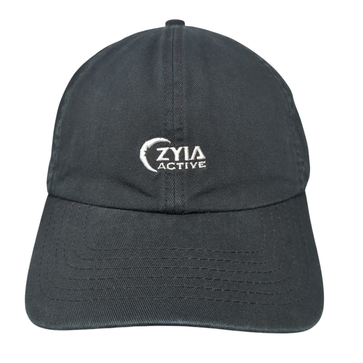 Zyia Active Est. 2017 Slideback Baseball Cap Black OS Adjustable Embroidered