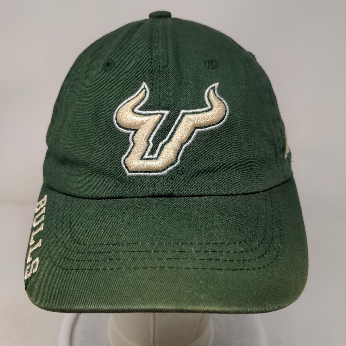 USF Florida Bulls Slideback Hat Green OSFA Russell Athletic Embroidered Logo