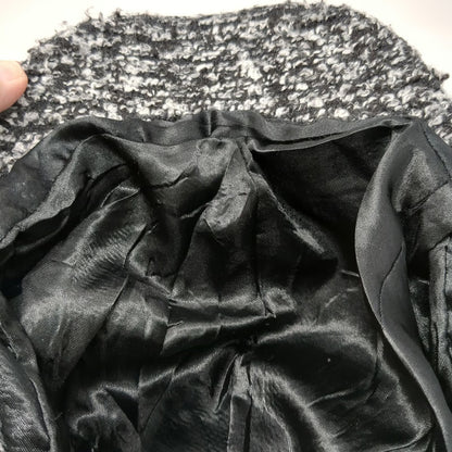 Apt. 9 Army Cap Gray Black White One Size Boucle Textured Knit Lined Cadet Hat