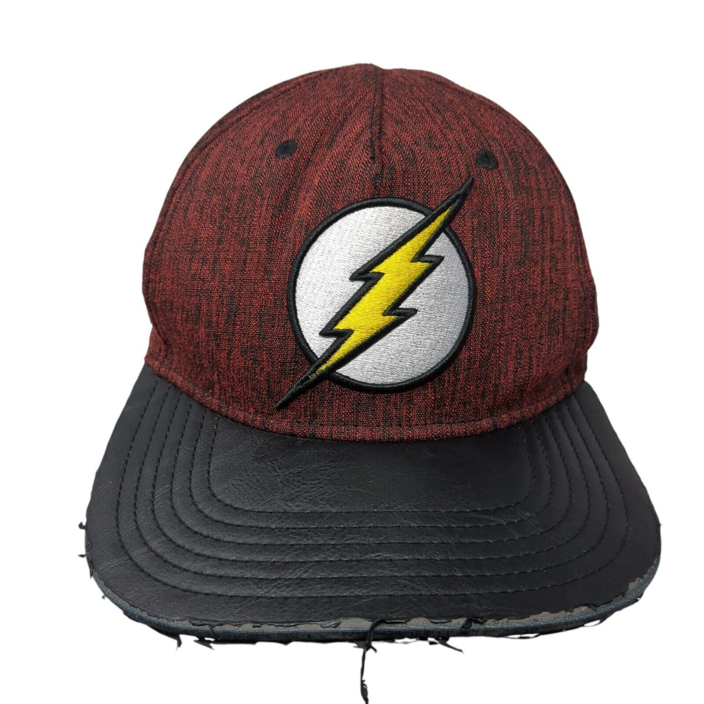 DC The Flash Snapback Hat Red One Size Adjustable Embroidered Vented Holes
