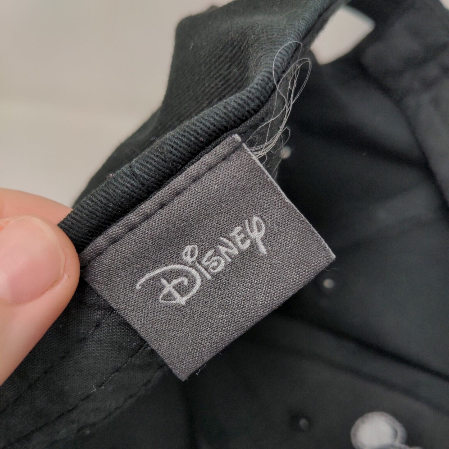 Disney Mickey And Friends Strapback Hat Black One Size Embroidered