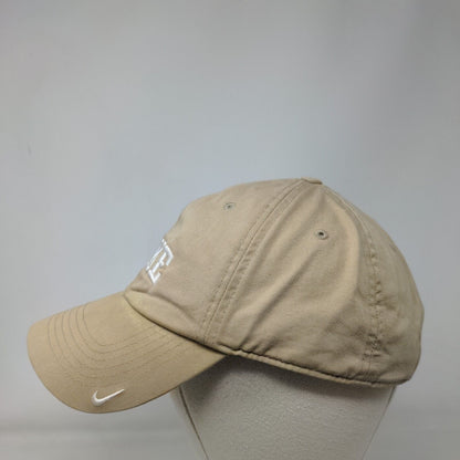 Nike Slideback Hat Tan OSFA Embroidered Adjustable 6 Panel Vent Holes