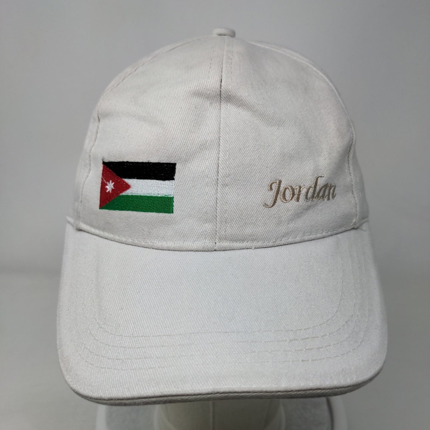 Jordan Flag Slideback Hat Cream One Size Adjustable Embroidered Patriotic Cotton