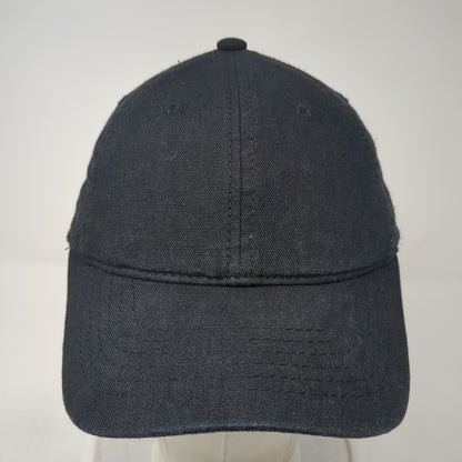 Unbranded Slideback Hat Black One Size Adjustable Vented Holes 6 Panel Blank
