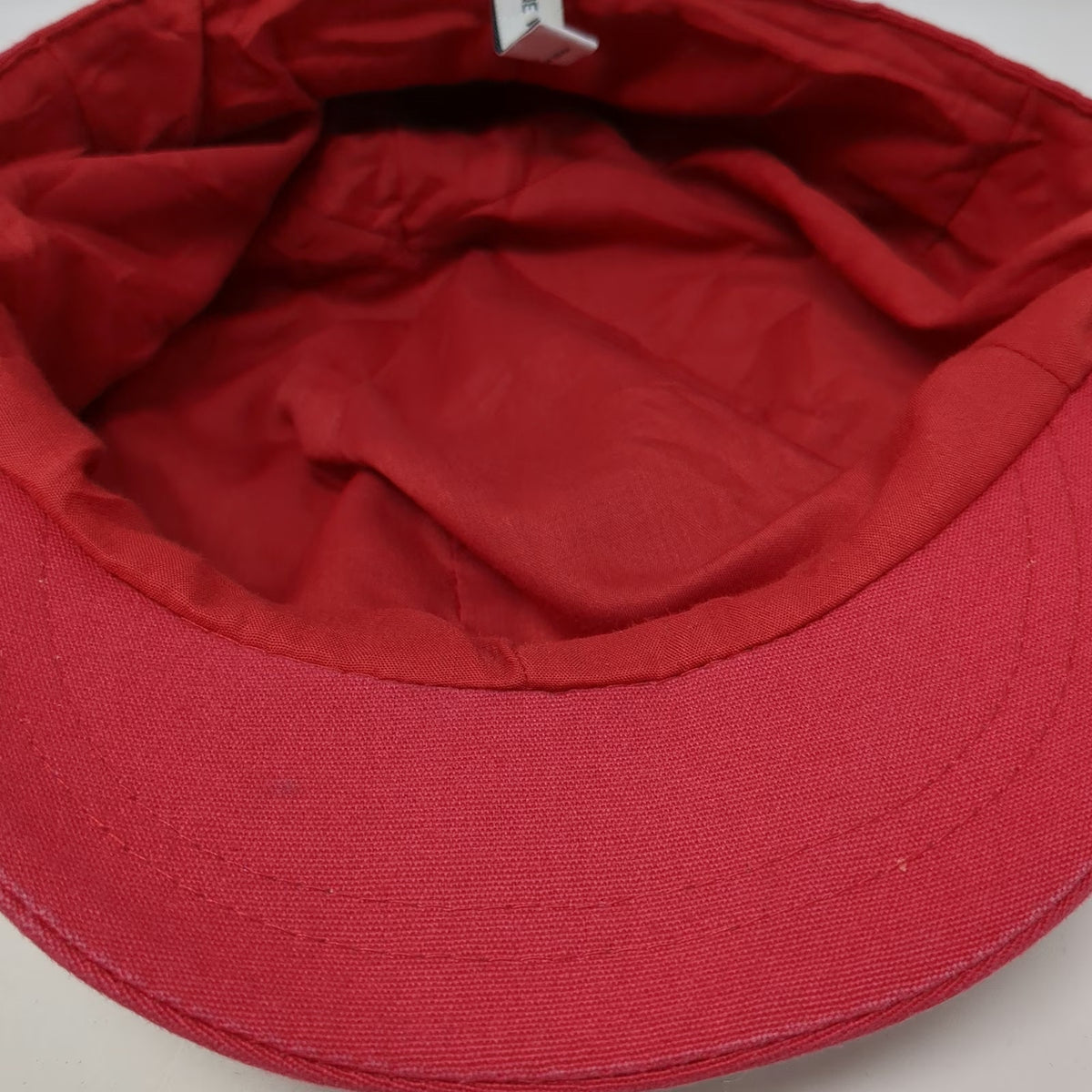Nine West Army Cap Red One Size Brown Strap Fashion Military Style Summer Hat