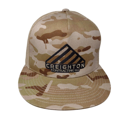 Creighton Contracting LLC Snapback Trucker Hat Camouflage OS Patriotic Yupoong
