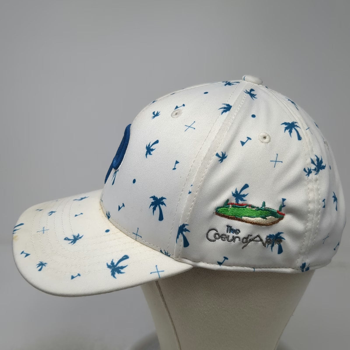Puma Snapback Hat White One Size Palm Tree Coeur d'Alene Resort Golf P Logo