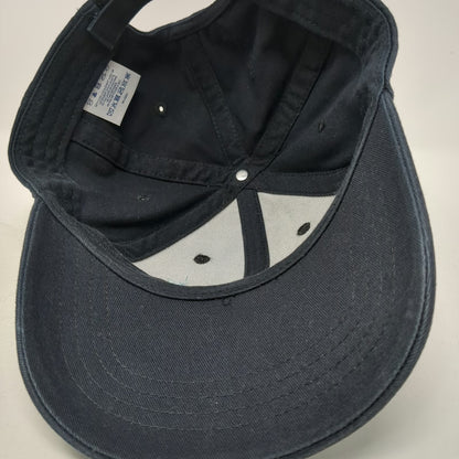 Lands' End Baseball Cap Black One Size Strapback Freeman Logo Cotton Hat