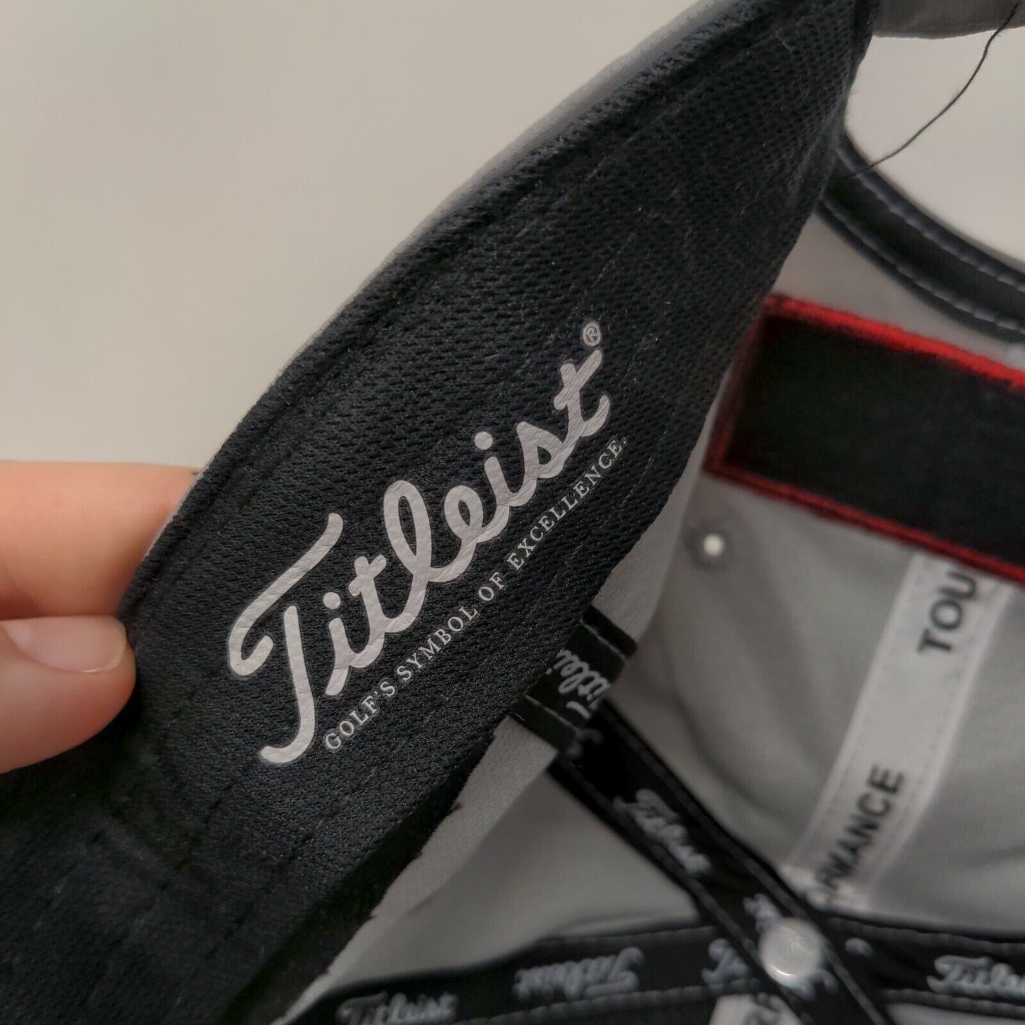 Titleist FJ Pro V1 Slideback Hat Gray One Size Embroidered Adjustable