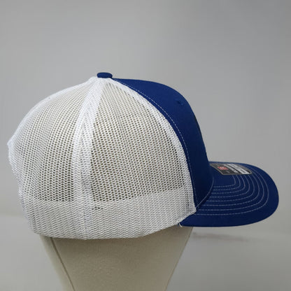 Richardson Trucker Hat Blue White OSFM Snapback Pro Mod Manufacturing 112 Mesh