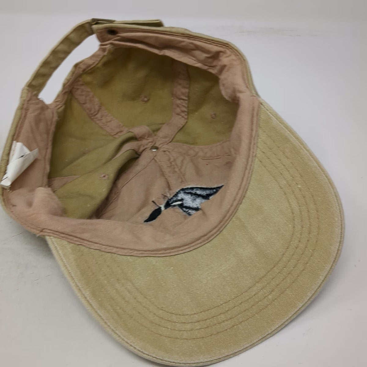 CJ Hats Baseball Cap Beige One Size Flying Bird Cotton Slideback Adjustable Hat