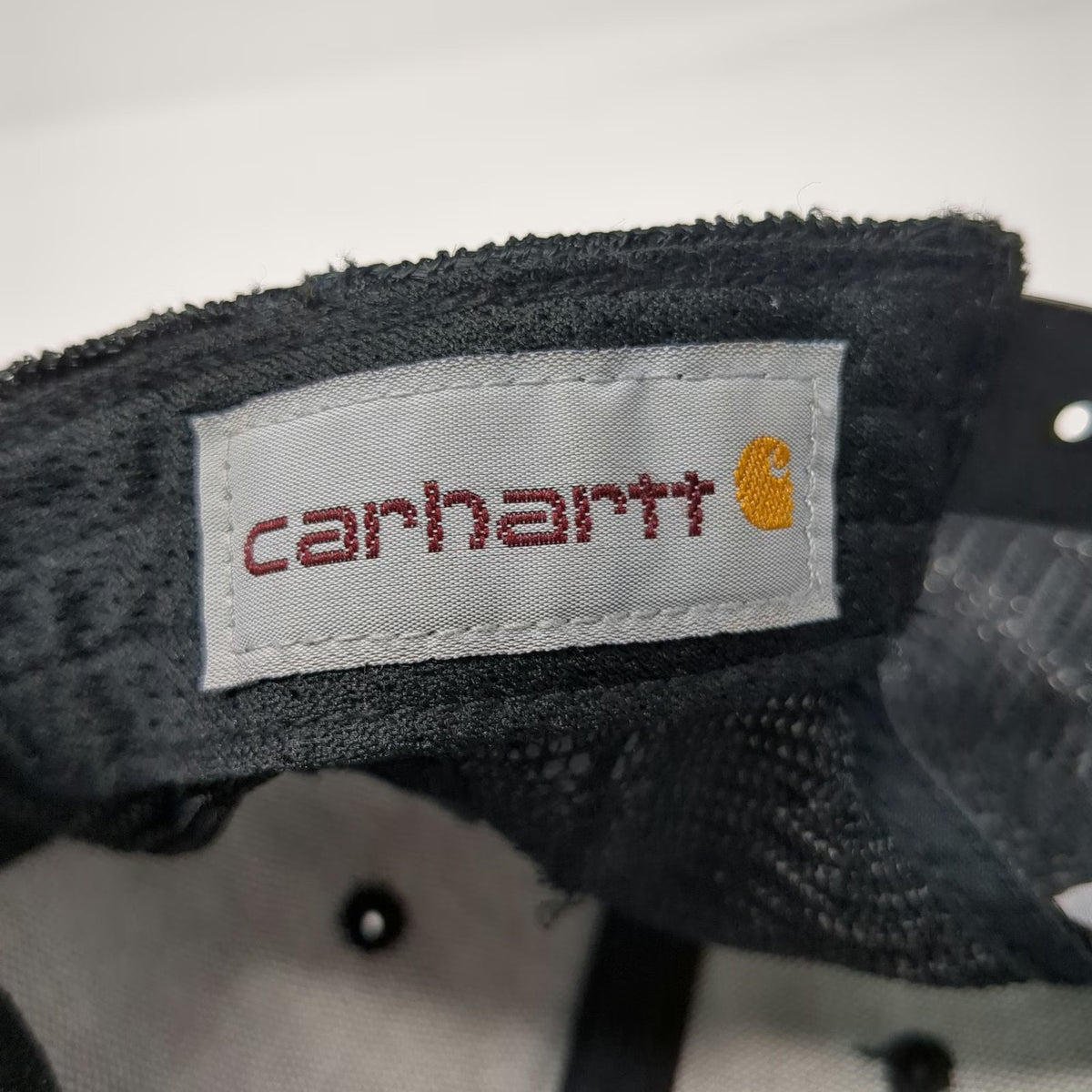 Carhartt Trucker Hat Black Gray One Size Mesh Back Snapback Embroidered Logo