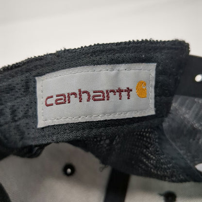 Carhartt Trucker Hat Black Gray One Size Mesh Back Snapback Embroidered Logo