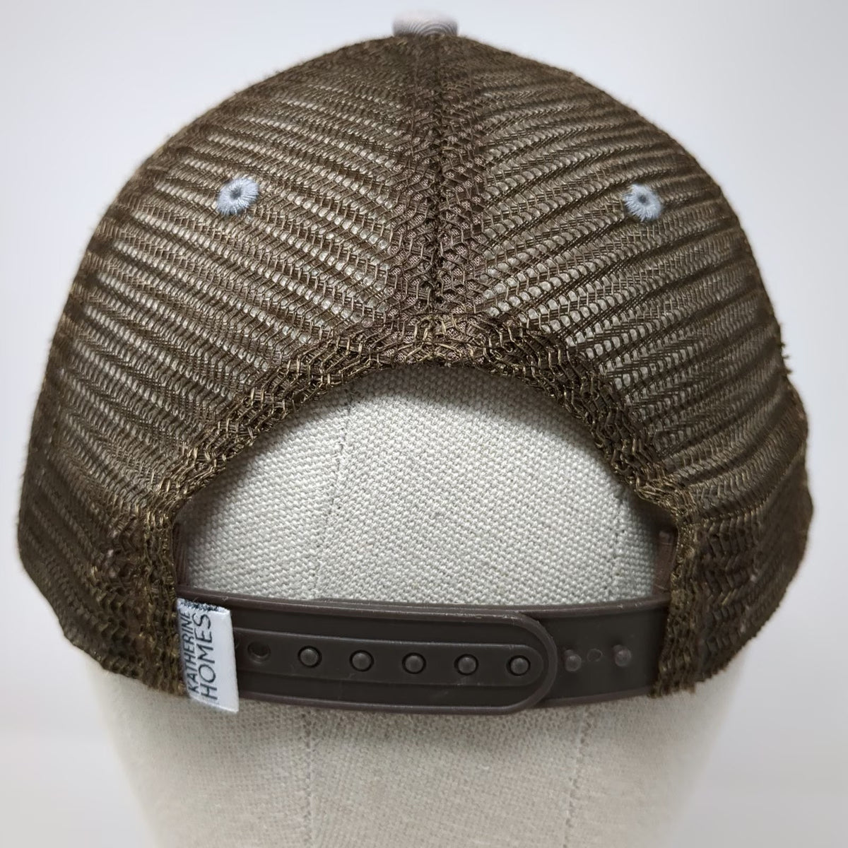 Katherine Homes Trucker Hat Gray Brown One Size Landscape Waterfall Art Hat